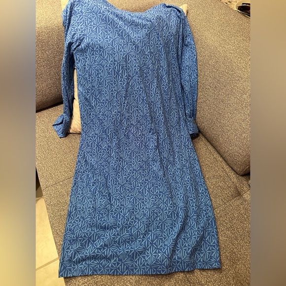 NWT Lilly Pulitzer Sz M Fairfax 3/4 Sleeve Cotton Dress in Blue - New With Tags - Picture 10 of 11